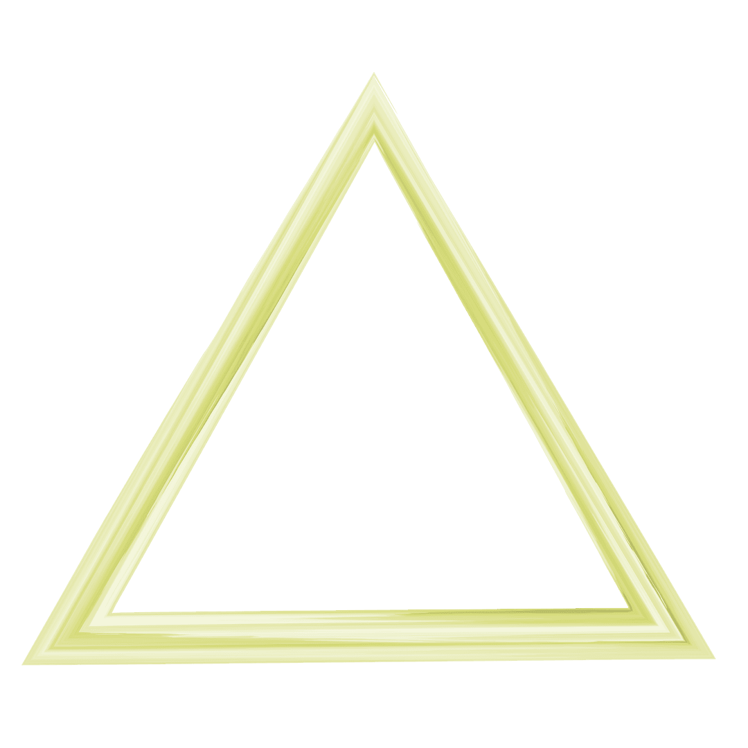 Transparent Triangle with Copy Space Design on Transparent Background