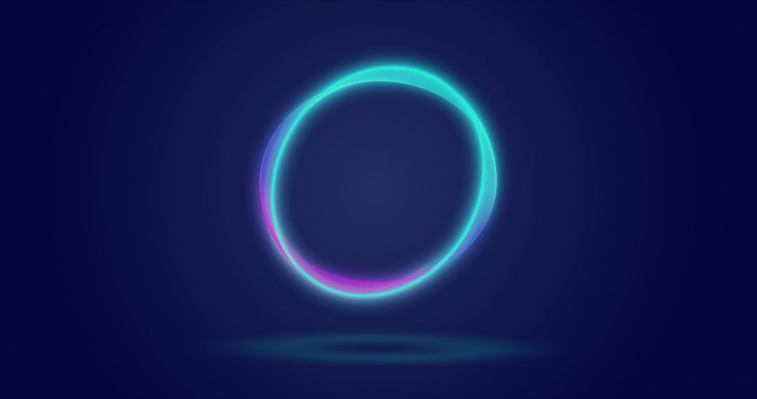 Glowing Neon Processing Circle on Dark Background