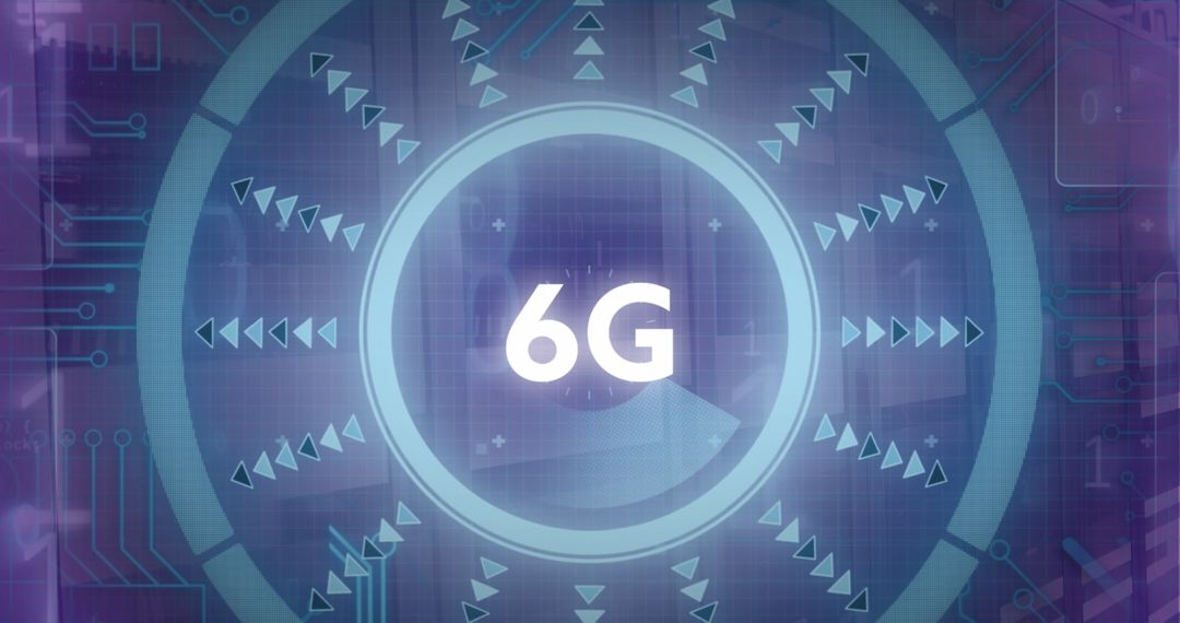 6G Futuristic Technology Digital Interface in Server Room