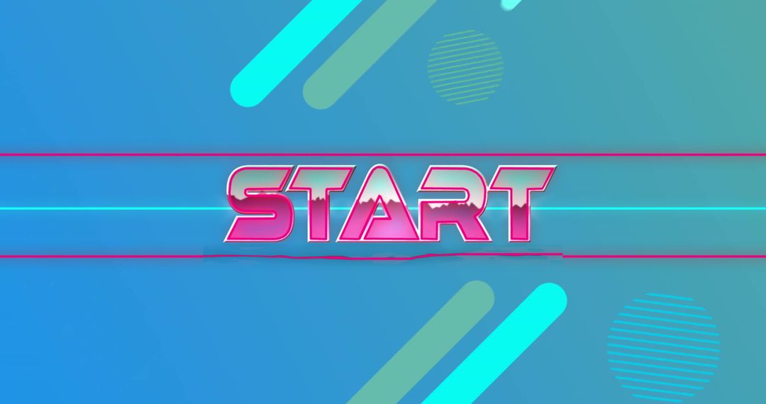 Retro Start Button on Digital Gaming Interface Background