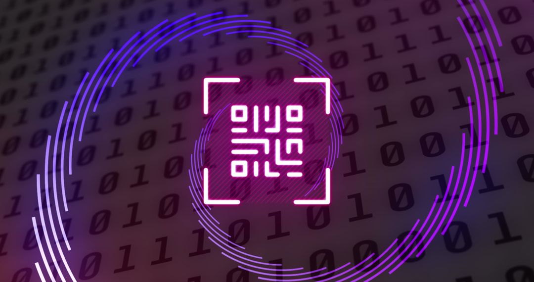 Digital QR Code Innovation Over Binary Background