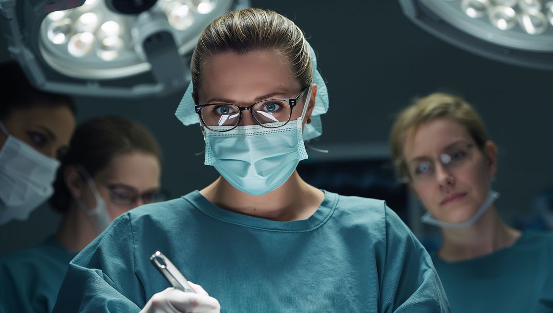 Skilled Surgeon Operating with Precision in High-Tech Surgical Room