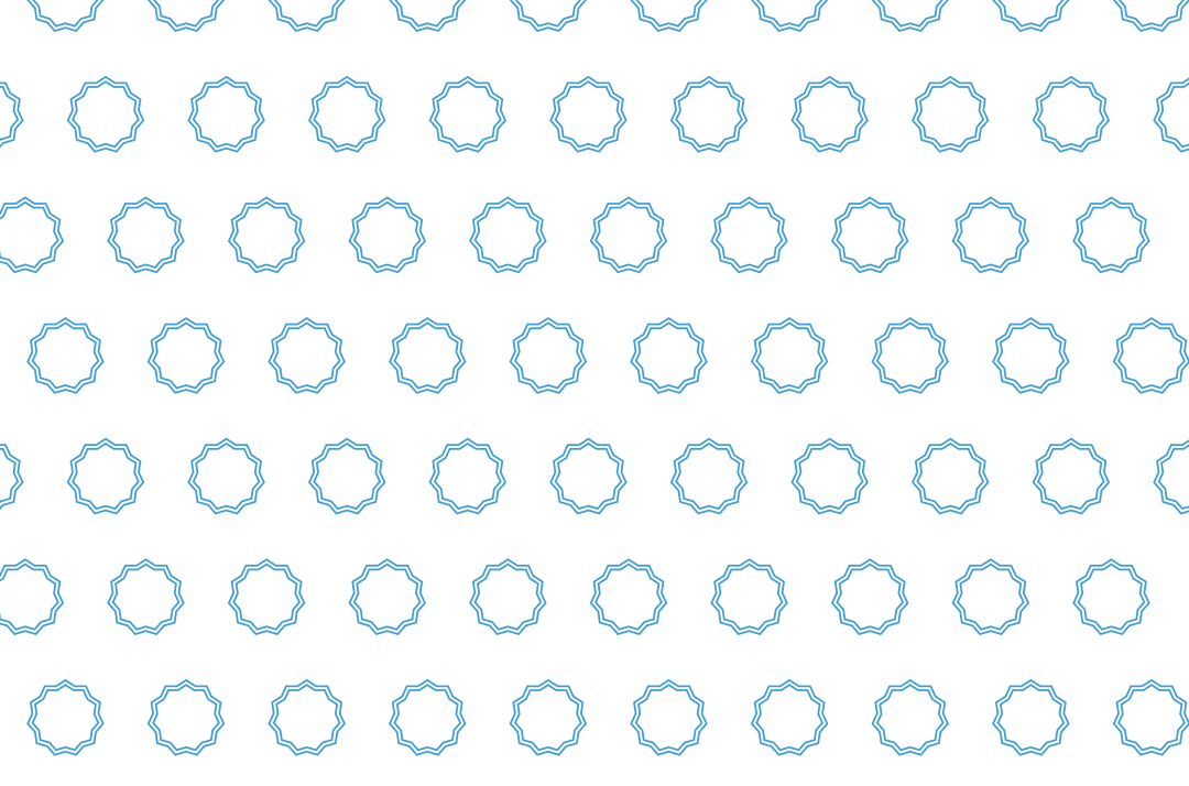 Transparent Blue Flower Pattern on Clear Background