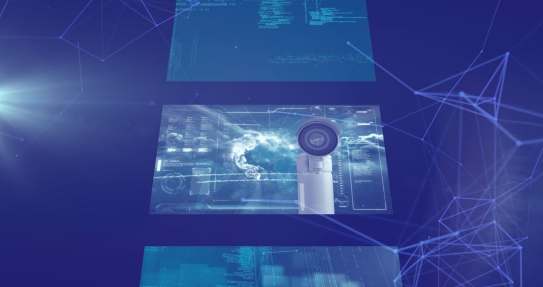 Digital Network of Connections with Abstract Security Camera