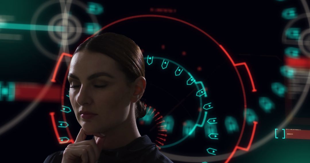 Futuristic Interface Hologram Display Vision