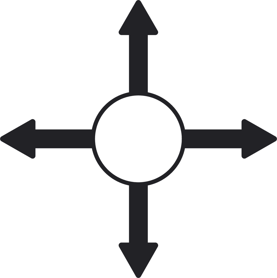 Transparent Directional Arrows with Circle Symbol