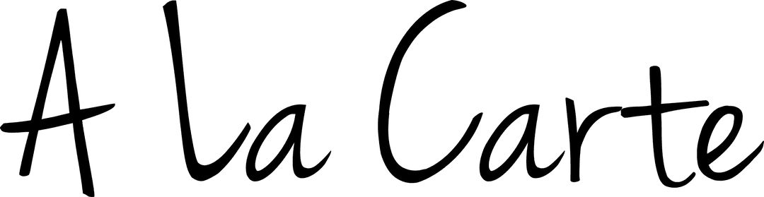 Elegant A La Carte Transparent Text Logo