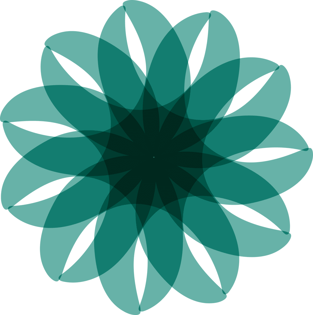 Transparent Abstract Aquamarine Geometric Design