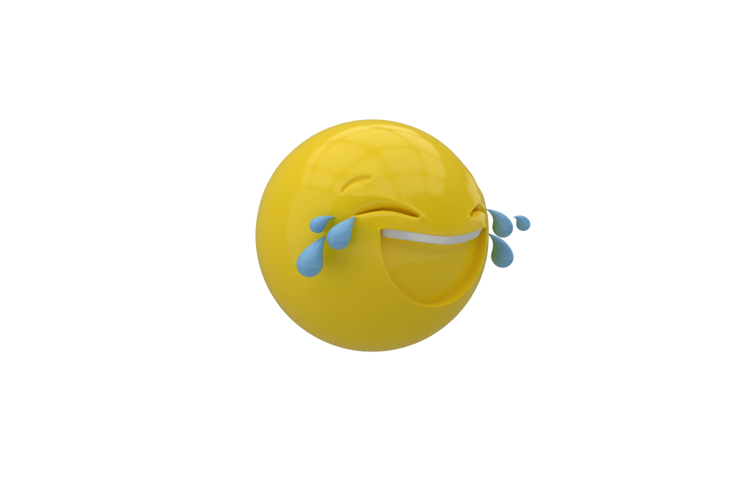 3D Laughing Emoji Transparent Background with Teardrops - Download Free Stock Images Pikwizard.com