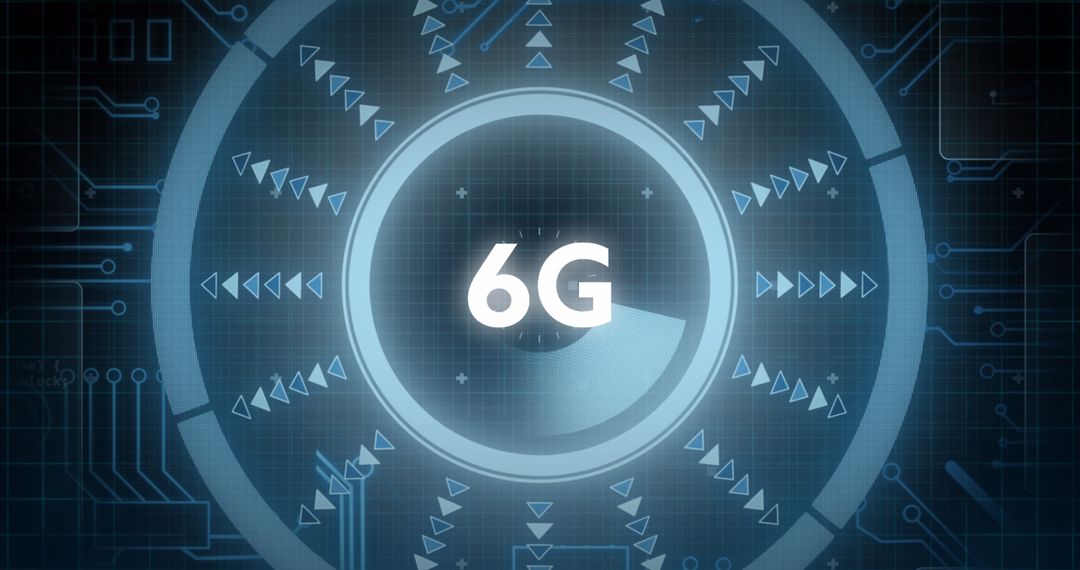 Futuristic 6G Network Digital Concept