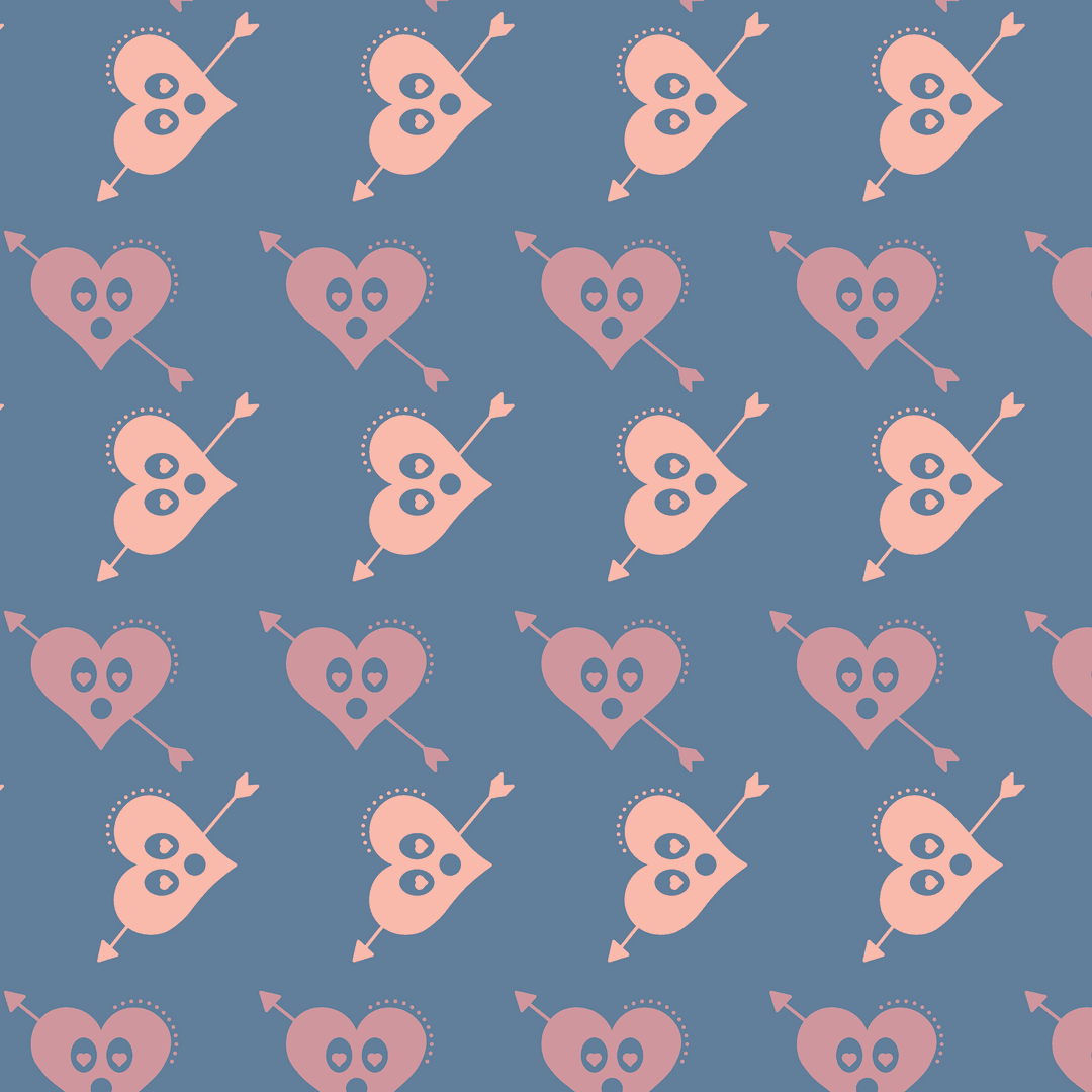 Seamless Transparent Background with Pink Heart Vector for Valentine's Day