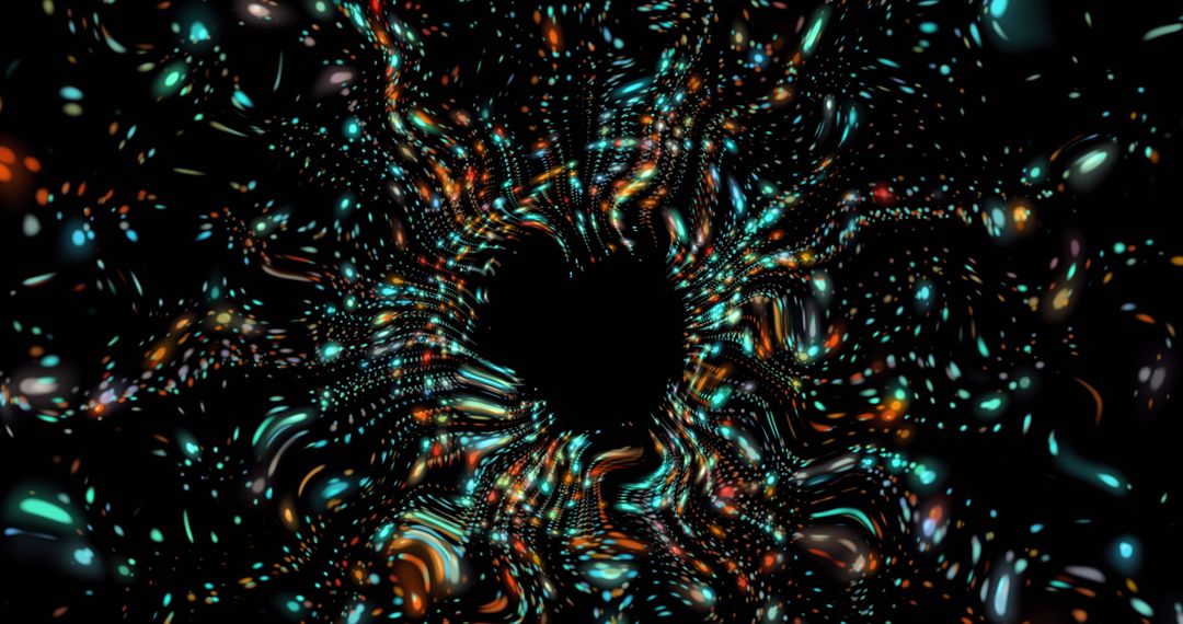 Dynamic Wave Pattern of Colorful Dots