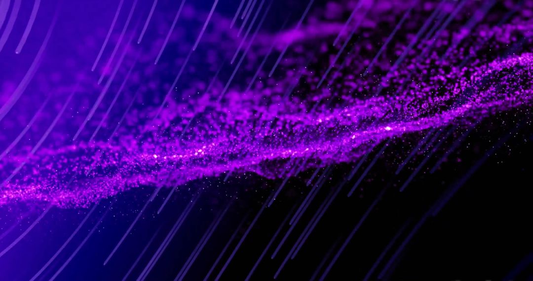 Dynamic Pink Trails on Black Background