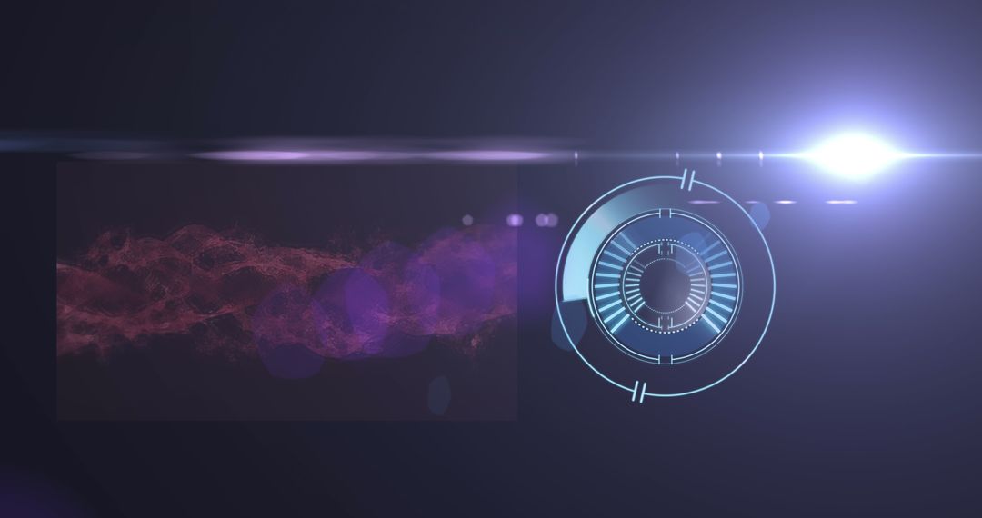 Digital Interface Scanning Technology with Blue Glowing Lights