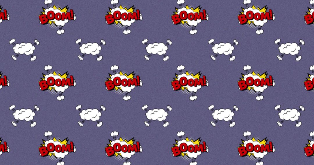 Boom Comic Speech Bubbles Seamless Retro Pattern