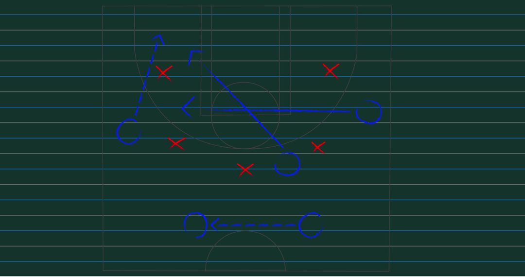 Football Strategy Plan on Chalkboard Displaying Formations