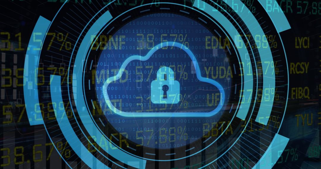 Cloud Security and Data Protection Concept Art