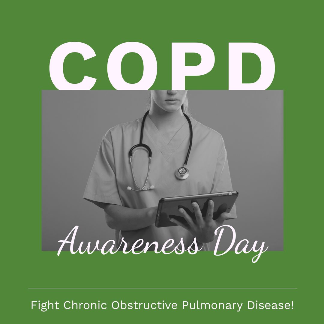 COPD Awareness Day Doctor Using Tablet Campaign