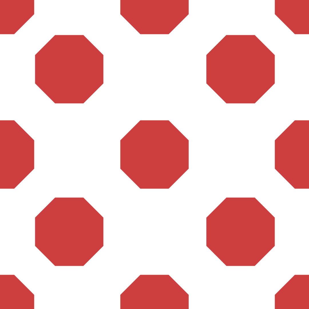 Transparent Red Octagon Pattern on Clean Background