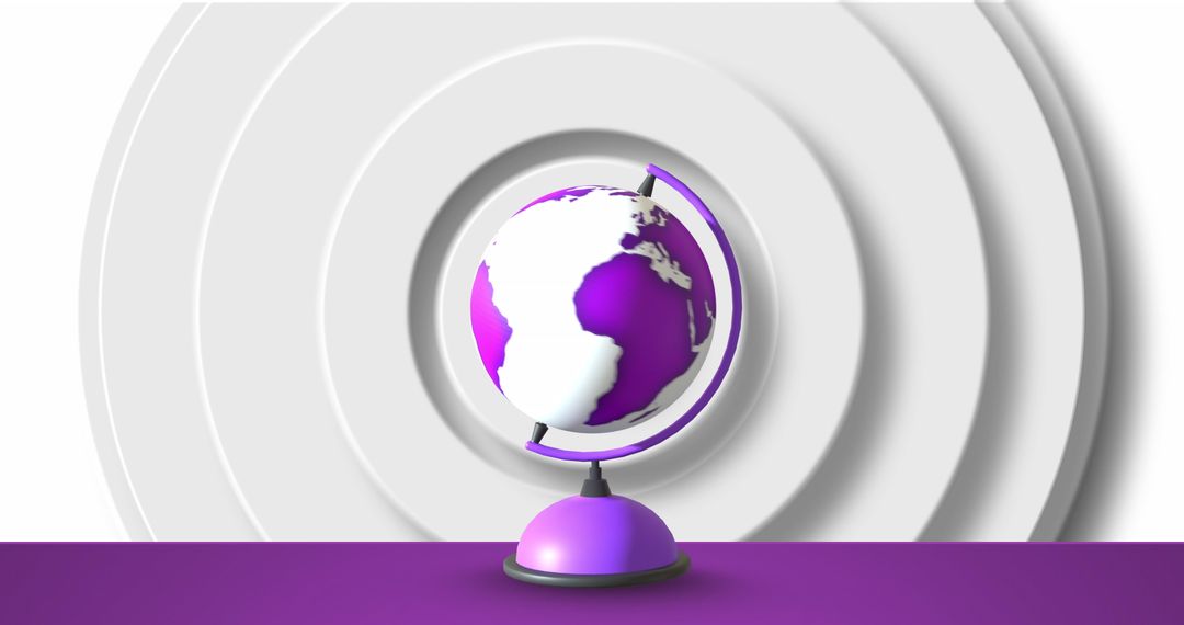 Vibrant Globe with Abstract Circular Background