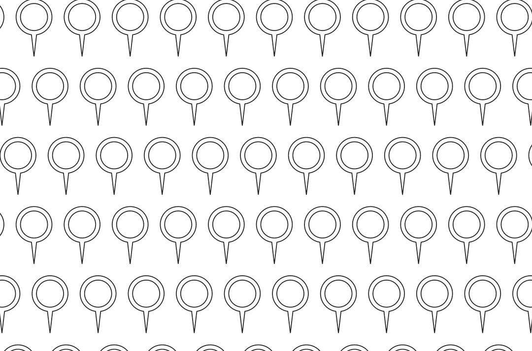 Stylish Black Circle and Key Motif on Transparent Background