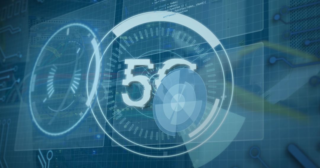 Abstract 5G Technology Background with Digital Interface