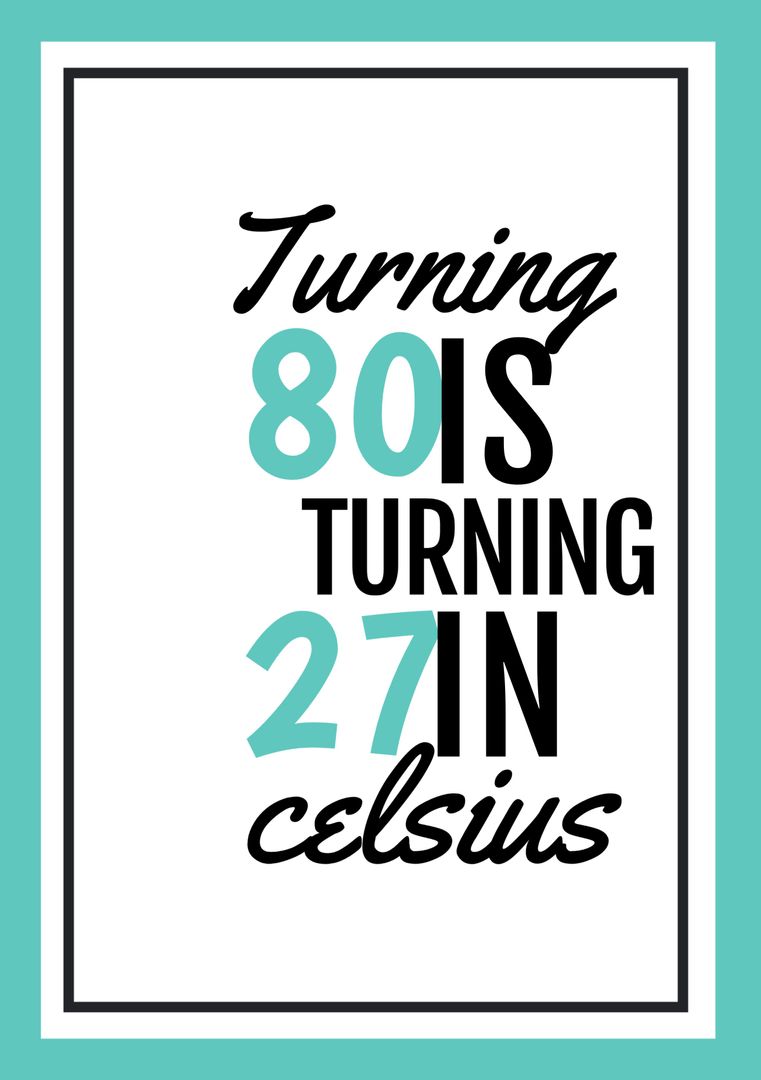 Playful Birthday Age and Temperature Comparison Design