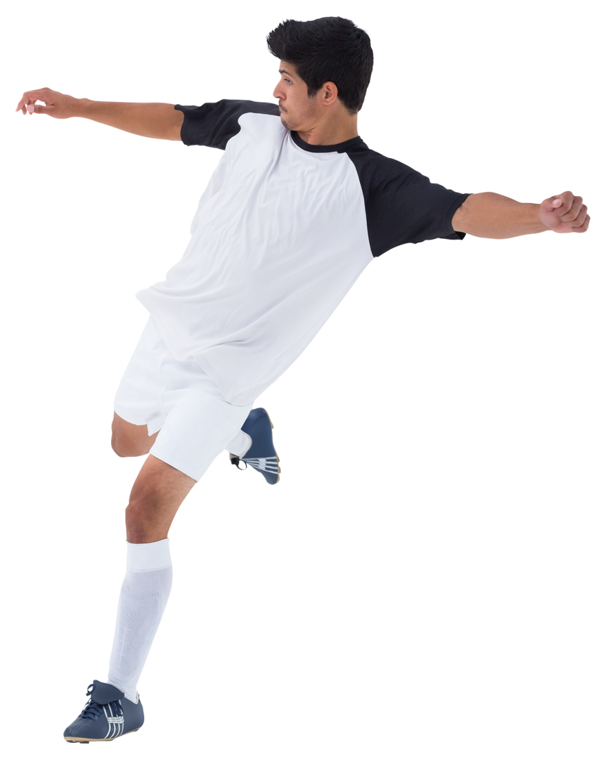 Transparent Sports Action: Latino Football Player Kicking Ball - Download Free Stock Images Pikwizard.com