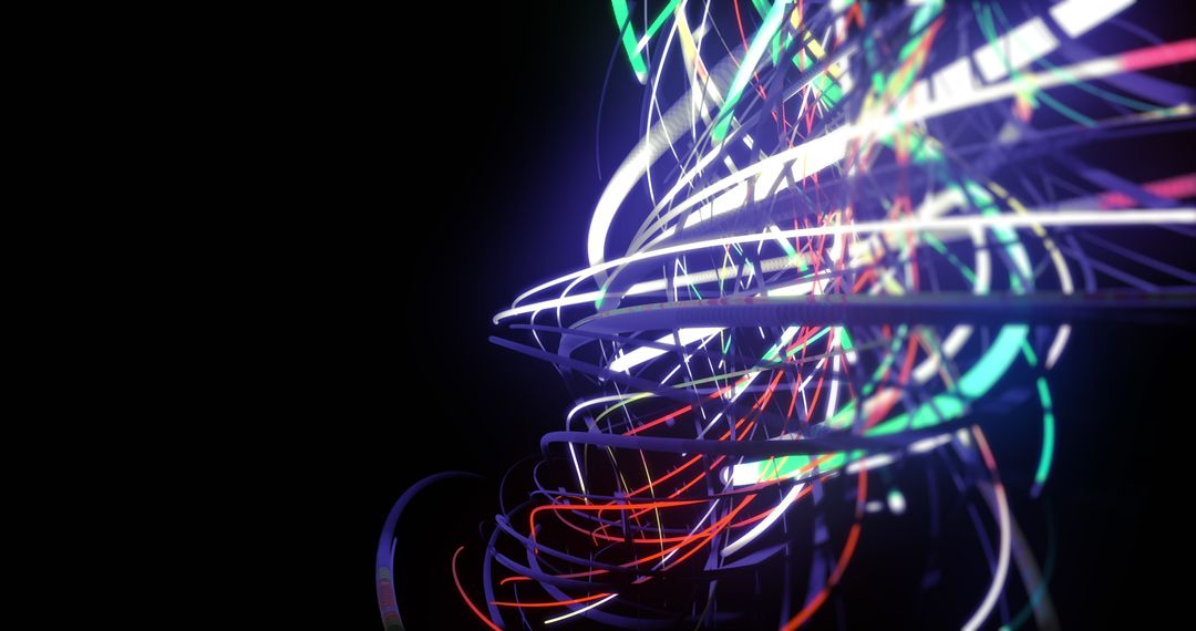 Abstract Light Trails in Digital Interface Concept