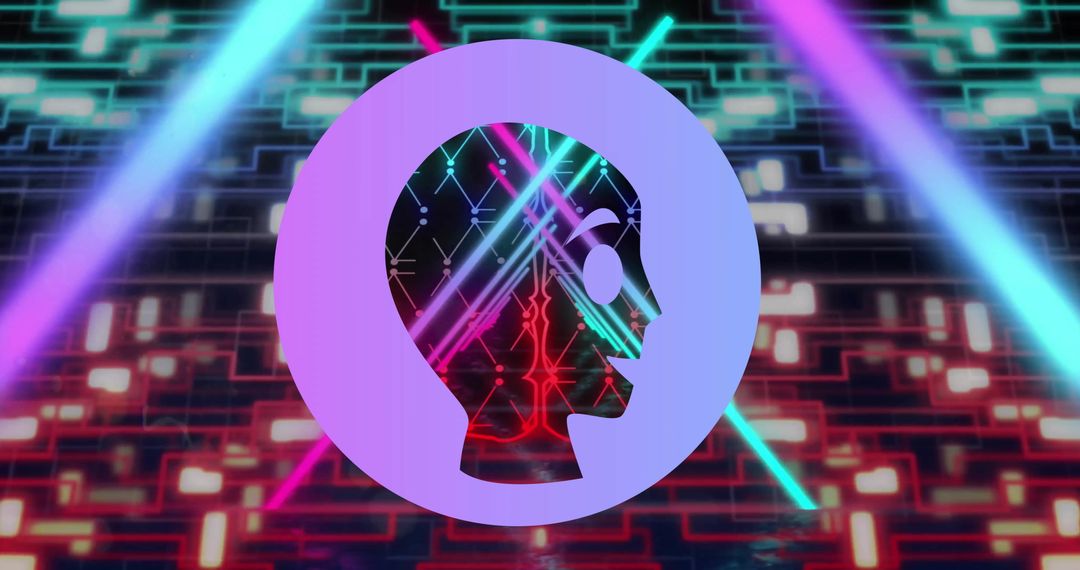 Futuristic AI Robot with Illuminated Abstract Light Design