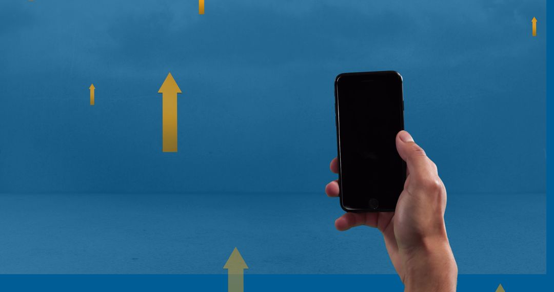 Digital Growth Communication with Smartphone and Arrows