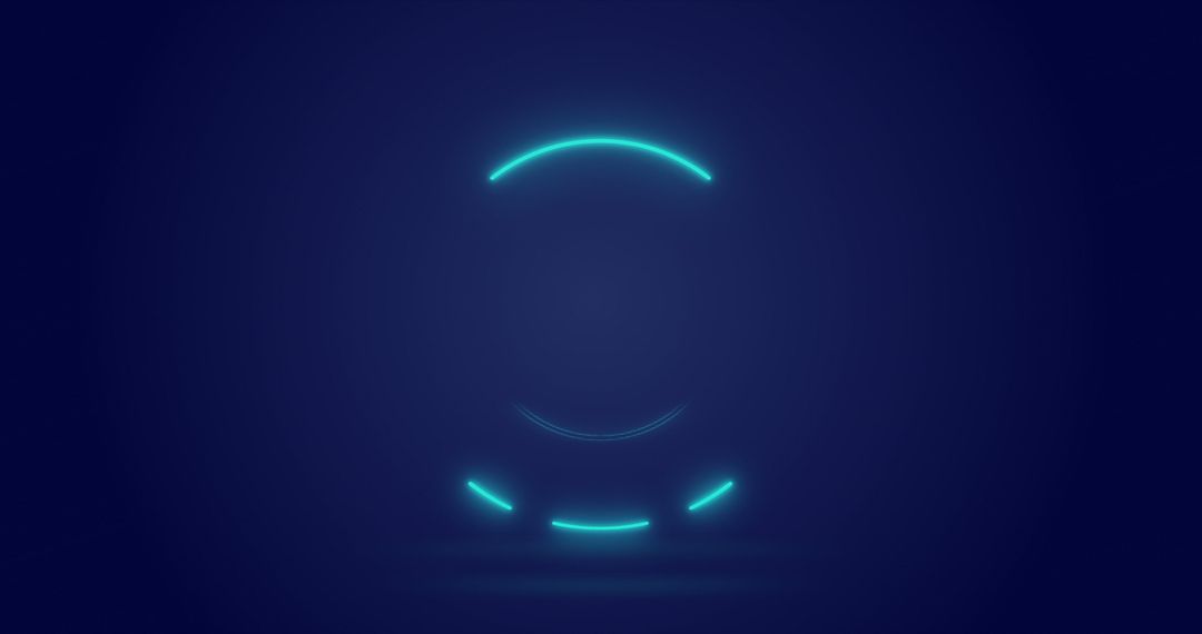 Futuristic Neon Tech Loading Graphic on Dark Background