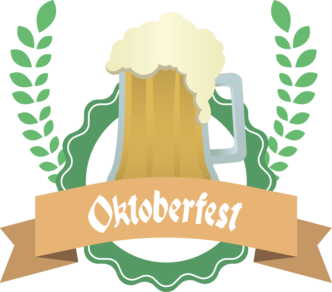 Transparent Oktoberfest Beer Banner Illustration
