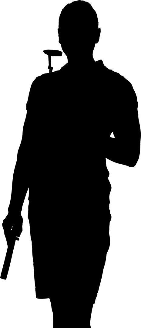 Male Golfer Silhouette on Transparent Background Elegantly Swinging