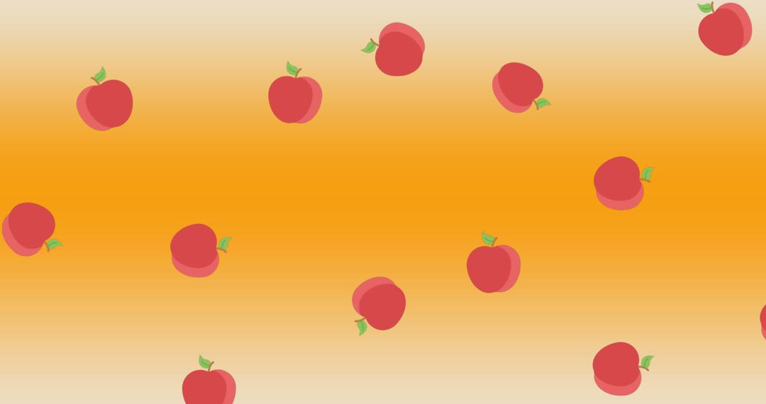 Seamless Vivid Apple Pattern on Orange Gradient Background - Free Images, Stock Photos and Pictures on Pikwizard.com