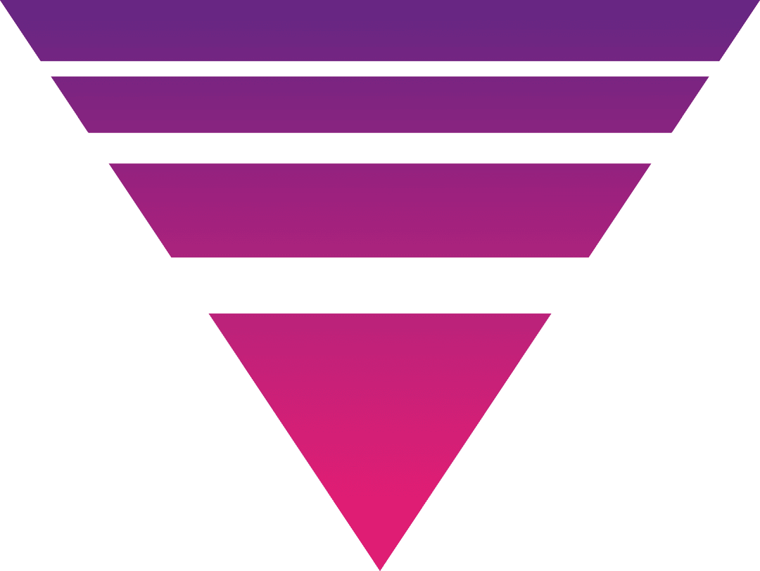 Gradient Inverted Triangle Design on Transparent Background