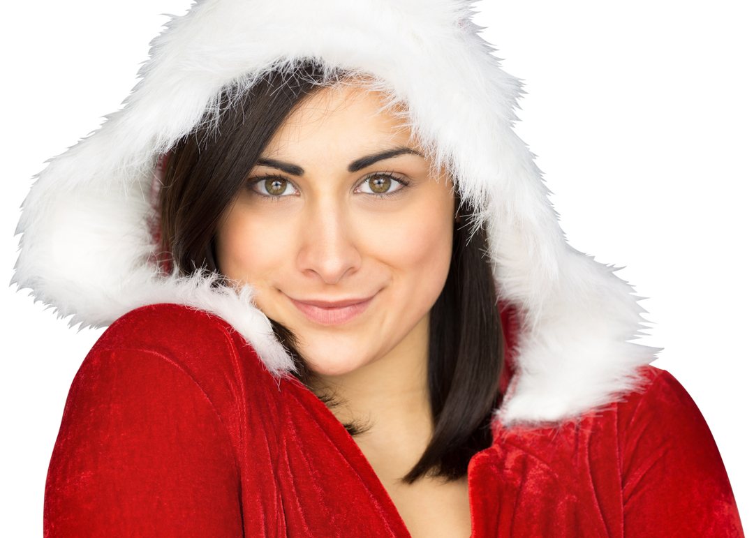 Happy Woman Wearing Santa Outfit with Transparent Background - Download Free Stock Images Pikwizard.com