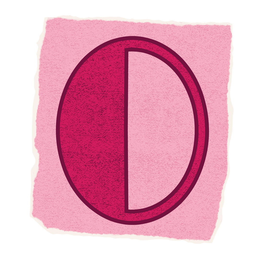 Two-Tone Disc on Torn-Paper Design Transparent Background
