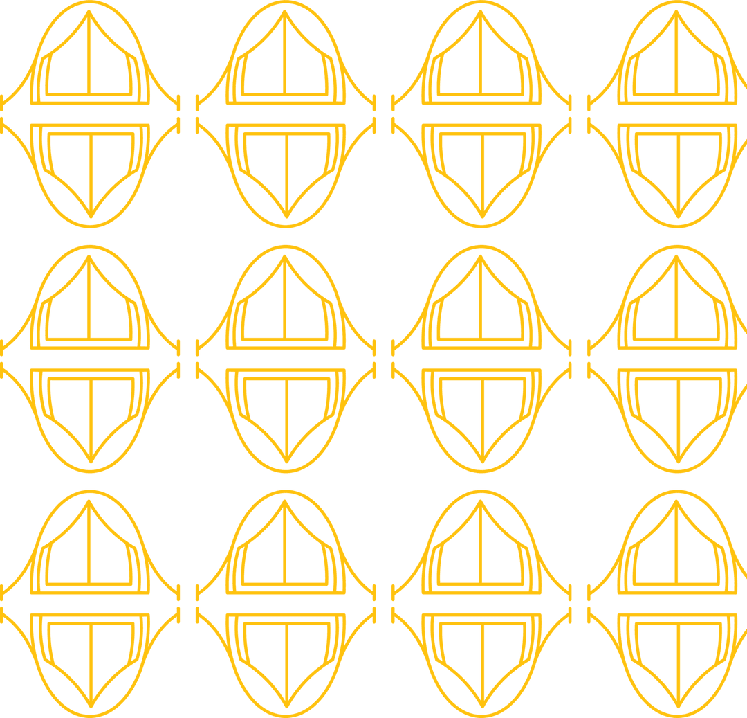 Yellow Geometric Pattern on Transparent Background for Creative Designs