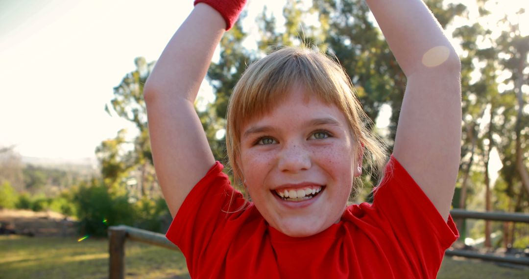 Joyful Girl Enjoying Outdoor Adventure - Free Images, Stock Photos and Pictures on Pikwizard.com