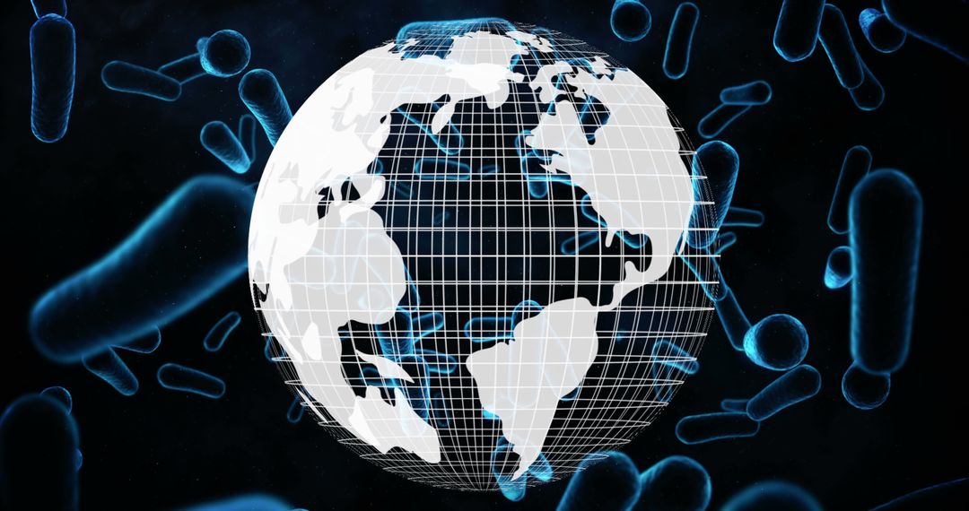 Global Pandemic Conceptual Art with Virus Elements