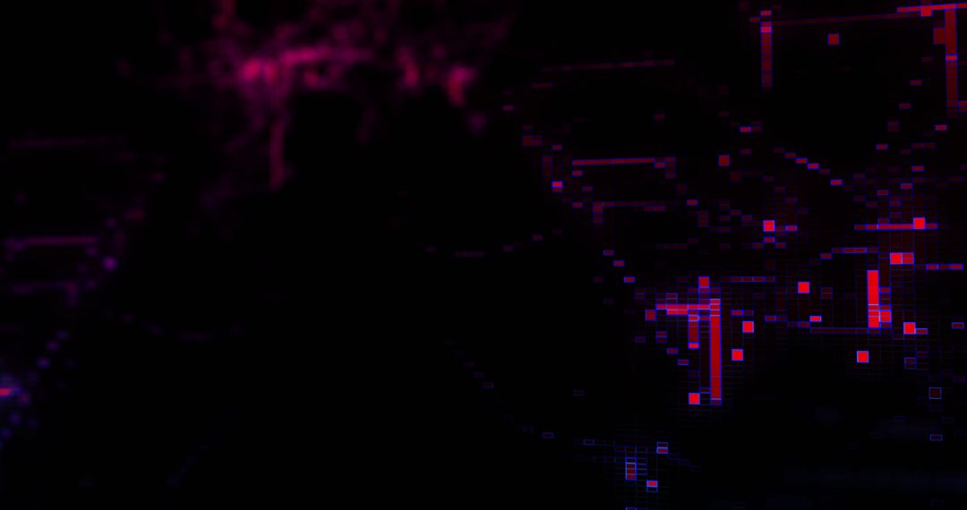 Abstract Dark Digital Interface with Moving Shapes