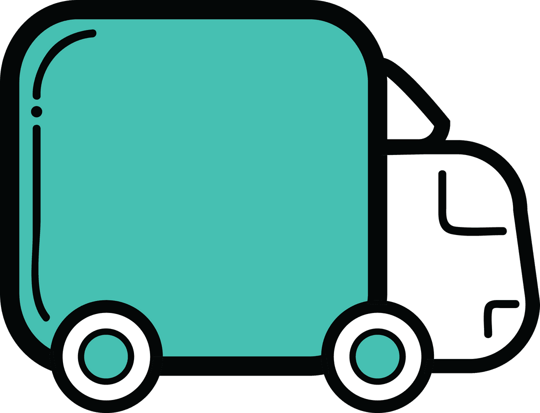 Transparent Delivery Truck Vector Illustration for Automotive Concepts