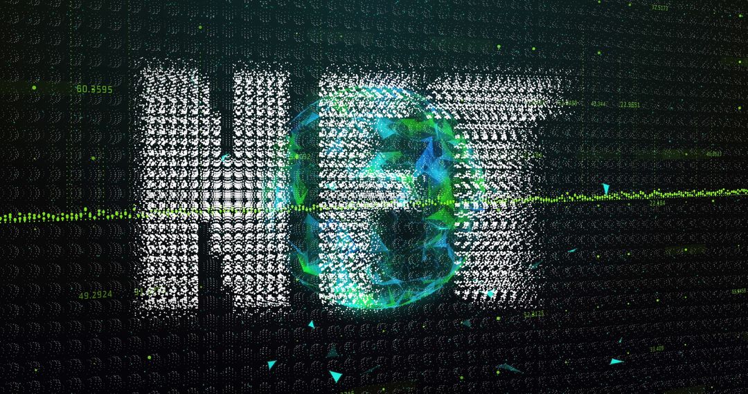 Digital Sphere and Networking in NFT Abstract Digital Art