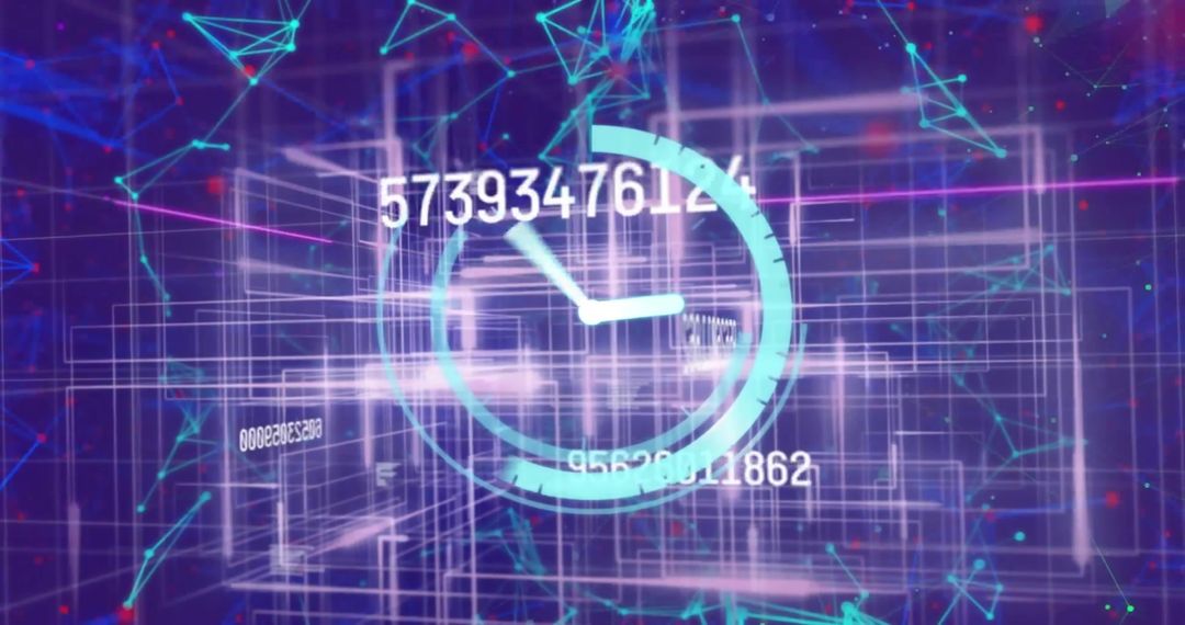 Digital clock with data processing and global connections