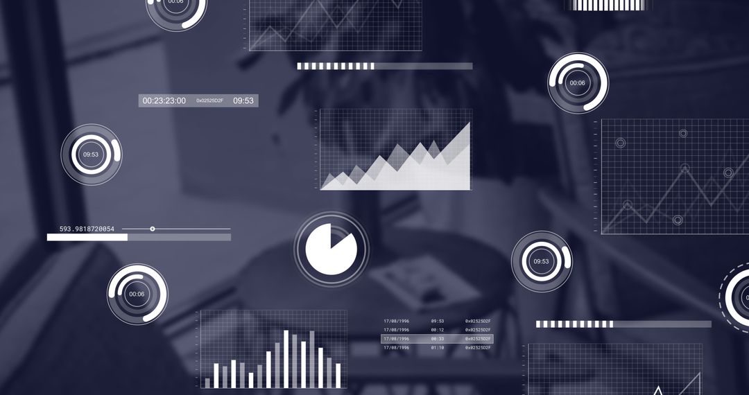 Digital Financial Data and Analytics Over Office Desk