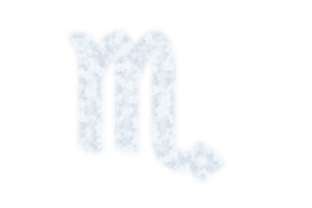 Transparent Smoky Scorpio Zodiac Symbol in Cloud Design