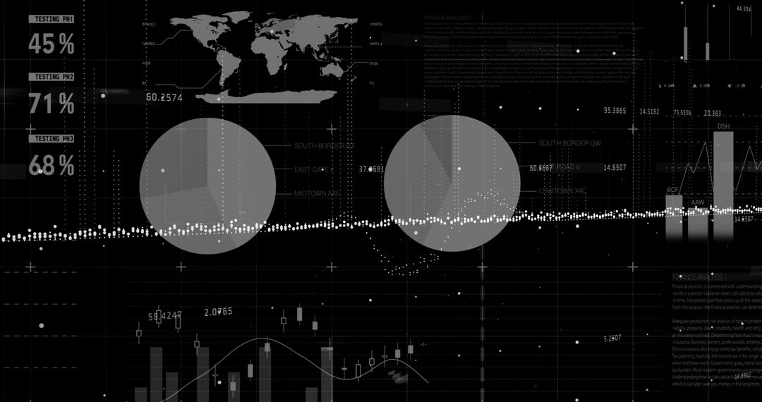 Abstract Global Financial Data Visualization Concept