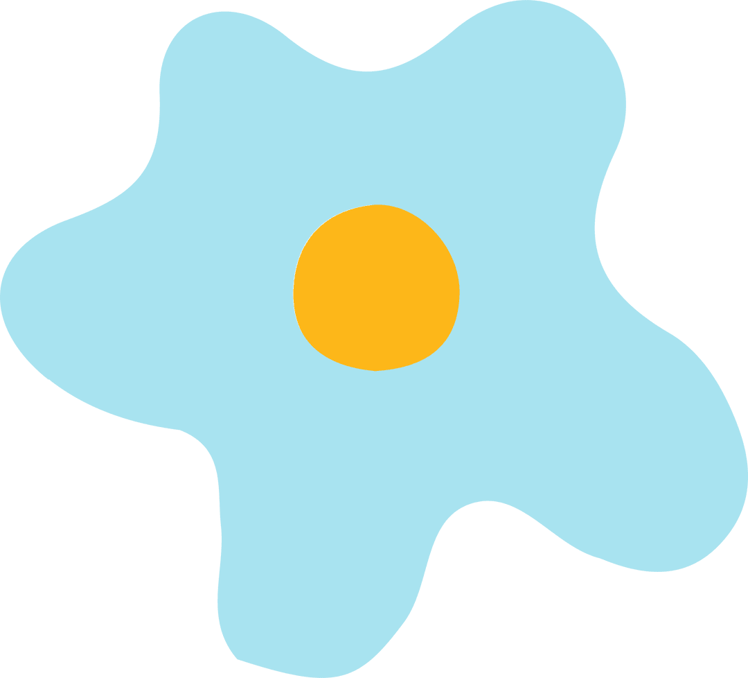 Modern Abstract Organic Blob with Transparent Background