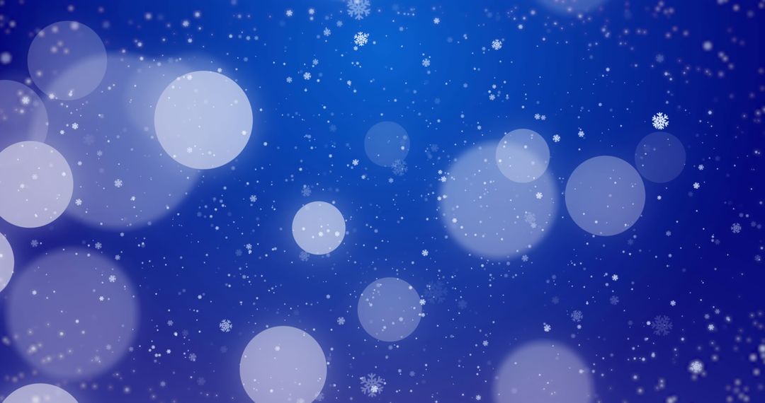 Enchanting Winter Scene with Bokeh and Snowfall